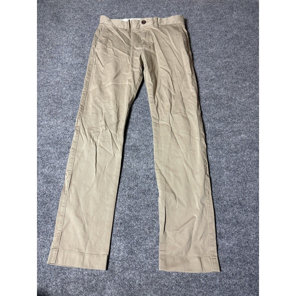 J.CREW Chino Pants Mens 29x30 Beige Flex Slim Fit Stretch Straight Leg Casual
